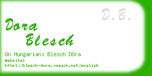 dora blesch business card